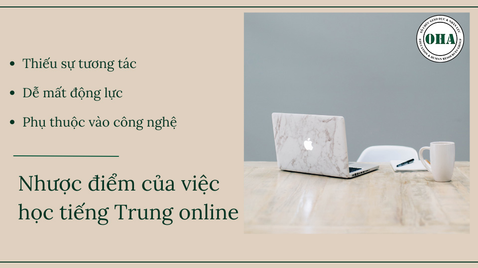 Nhược điểm của việc học tiếng Trung Online
