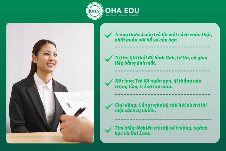 Phỏng Vấn Visa Du Học Đài Loan: Bí Quyết Ghi Điểm Và Tránh Rủi Ro OHA Education OHA Education
